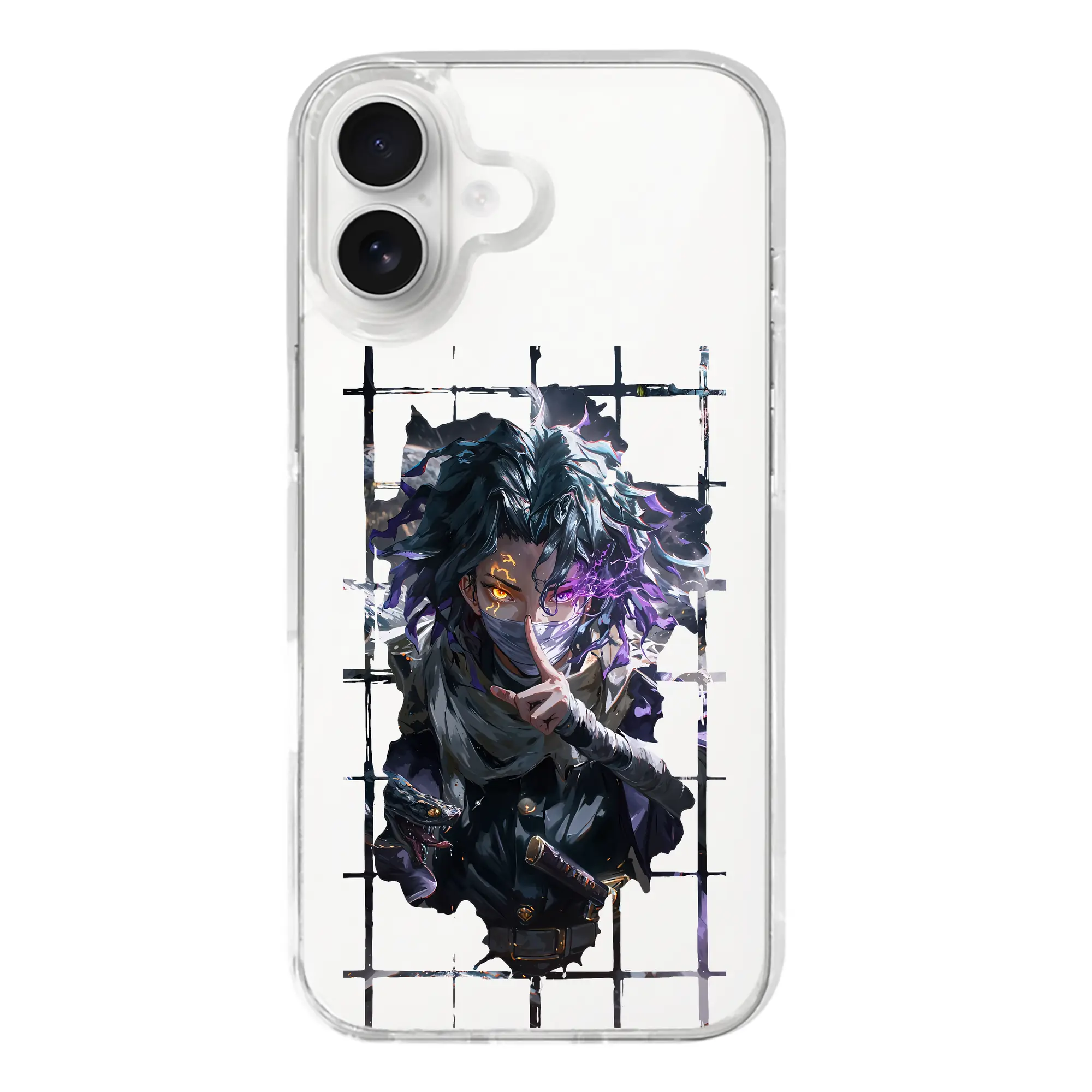 鬼滅の刃 グッズ,伊黒 小芭内 - iPhone 17シリーズ 透明スマホケース – 薄型・耐衝撃・精密フィット保護カバー